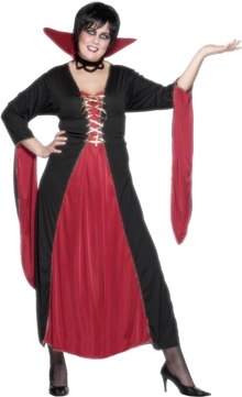 Fancy Dress Costumes - Vampiress Costume Fuller Figure