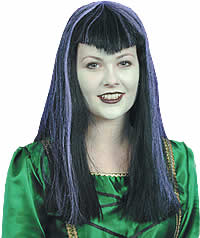 Watch out for slayers when wearing this vampiress wig. It features a widow