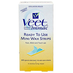 Veet (Formerly Immac) Mini Wax Strips for Face and Bikini Line - size: 20