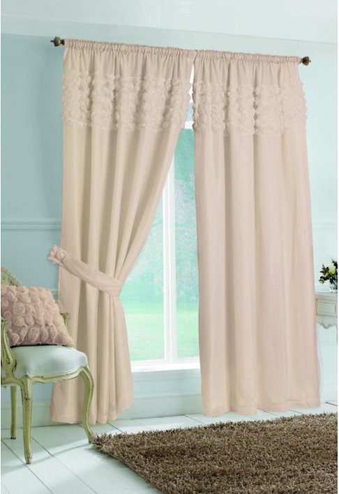 Unbranded Vendela Coffee Lined Voile Curtains