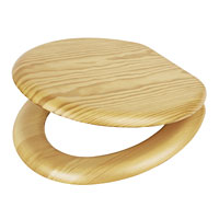 Heavyweight Seat and cover made from high quality wood veneer surrounding a moulded wood core