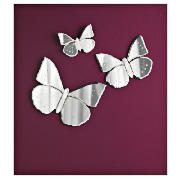 Unbranded Venetian Set Of 3 Butterfly Mirrors