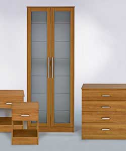 Package consists of 2 Door Wardrobe, 4 Drawer Chest and 2 Bedside Cabinets with framed doors and dra