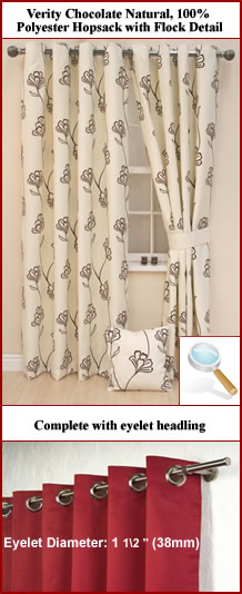 Unbranded Verity Chocolate and Natural Curtains