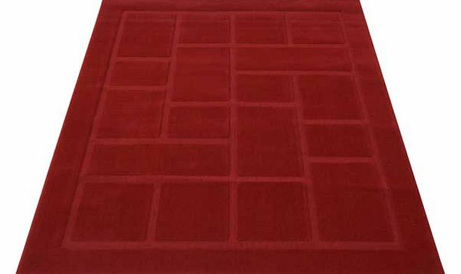 Heavyweight super soft cut and loop pile. tile effect polypropylene rug. 100% polypropylene. Woven backing. Surface shampoo only. Size L160. W120cm. Weight 4.9kg. (Barcode EAN=5053095000788)