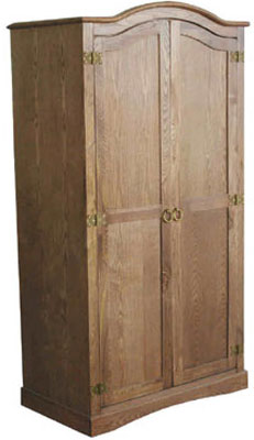 Unbranded VERMONT WARDROBE 2 DOOR ANTIQUED HARDWOOD