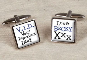 Unbranded Very Important Dad Personalised Cufflinks