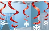 Unbranded Very Merry Snowflake Hanging Swirls PK5
