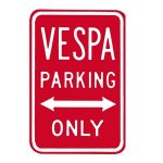 Vespa Parking Sign