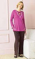 Victoria Taylor Womens Embroidered Tunic