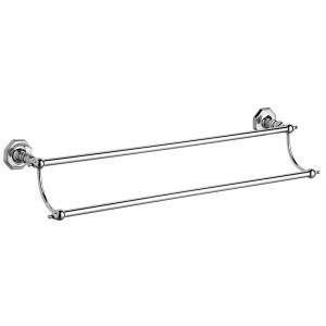 Luxury range of Victorian style bathroom accessories. Double Towel Rail. Dimensions H124xW660xD155mm