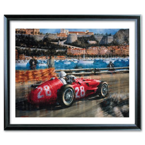 Victory For Moss At Monaco` commemorates Moss`s performance at the 1956 Monaco Grand Prix where Moss