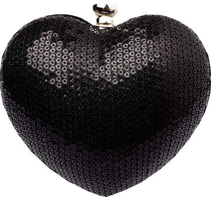 Unbranded Violet heart shaped clutch bag