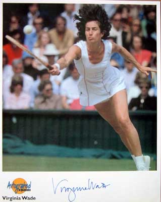 Unbranded Virginia Wade signed limited edition photo