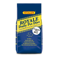Vitalin Royale is a complete dry dog food that contains 18 meat and is a mixture of extruded kibbles