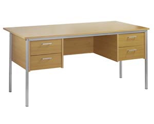Unbranded VL Budget executive shallow drawer H-leg desk