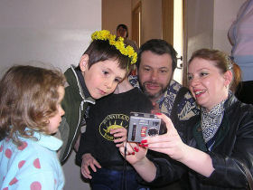 Unbranded Volunteer with children in Moldova