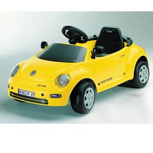 The cute new VW Beetle childrens electric car is reproduced in great detail in this fun replica