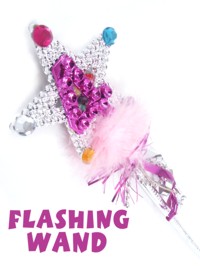 If you are the party girl and you are four years old you really must have a flashing sparkly wand to
