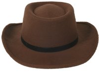 Unbranded Wandering Gunman - Brown West Cowboy Hat