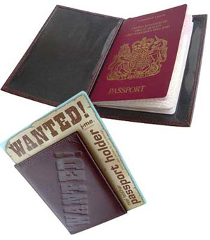 Unbranded Wanted Leather Passport Holder