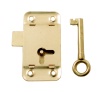 Unbranded Wardrobe Lock Electro Brassed 63mm