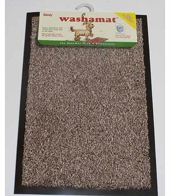 This machine washable mat is made from absorbent cotton and has an anti slip PVC backing making it suitable for use in all weathers. 100% cotton. Non-slip backing. 30?C machine washable. Size L120. W90cm. Weight 3.39kg. (Barcode EAN=5012679043528)