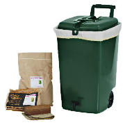 A simple to operate worm assisted composting system to convert organic kitchen and garden waste into