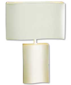 Wavy Cream Ceramic Table Lamp