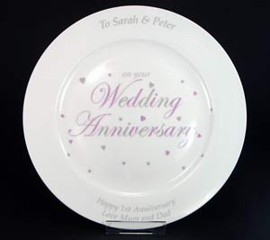 Unbranded Wedding Anniversary Plate - Personalised
