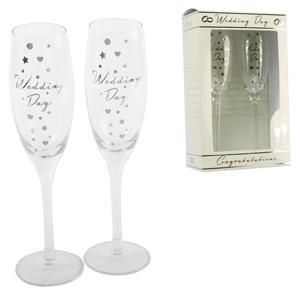 Unbranded Wedding Day Champagne Glasses