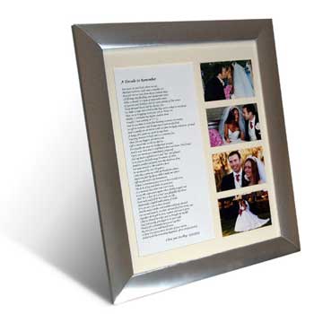 Unbranded Wedding Framed Personalised Poem with up to 5 Photographs