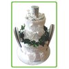 Don`t just buy a bale of towels... this contemporary Wedding cake will have heads turning (and not j