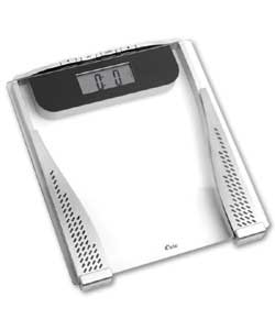 Measures weight, BMI, body fat and body water. Intelligent 10 user memory with 5 fitness levels
