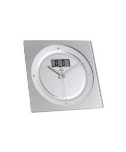 Contemporary clock design.Impact resistant, toughened glass platform.Large 33mm LCD display.Weight