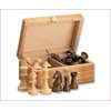 Unbranded Weighted Wooden Staunton Chessmen - Size 4 Pieces