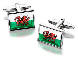 Unbranded Welsh Flag Swivel Cufflinks - 015309