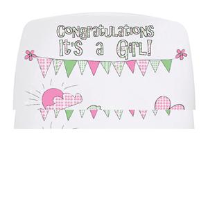 Unbranded Whimsical Pram Its a Girl Plate