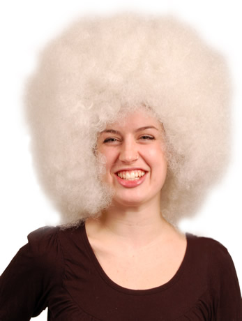 Unbranded White Afro Wig
