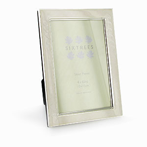 Unbranded White and Silver 4 x 6 Photo Frame