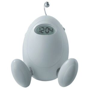 The Egg Mobile Phone Sensoring clock is an absolute hoot and equally as cute. Using the cute aerial