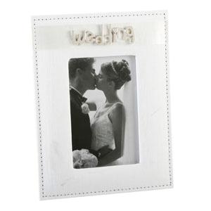 Unbranded White Fabric Wedding Photo Frame