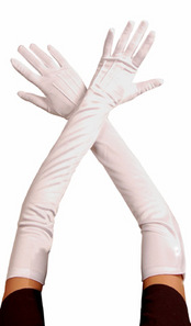 Glamorous full-length gloves.
