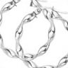 Unbranded White Gold Twisted Hoop Earrings