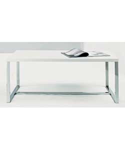 Unbranded White High Gloss and Chrome Coffee Table
