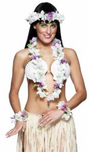 Unbranded WHITE/LILAC LEIS SET