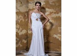 Unbranded White Strapless Sexy Evening Dresses (Chiffon