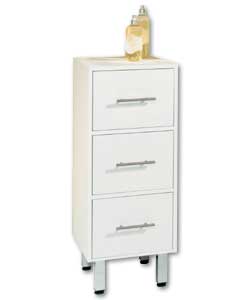 White Unit with Drawers