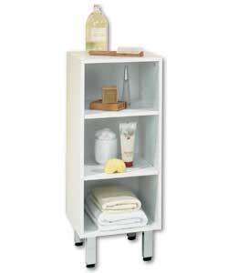 White Unit with Open Shelves