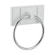 This simplistic white wall mounted towel ring is made from MDF 